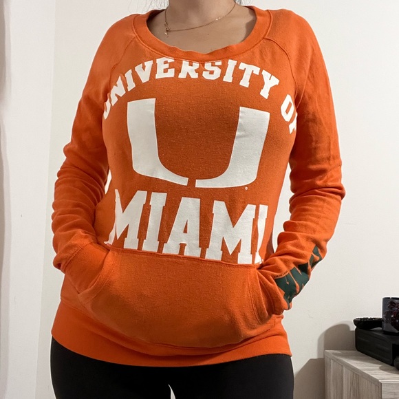 PINK Victoria’s Secret University of Miami Long Sleeve Shirt - Picture 1 of 7
